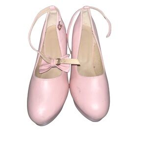 Elegant Pink Women's Shoes with Bow Detail